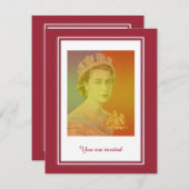 koningin Elizabeth II Reign Kaart (Voorkant / Achterkant)