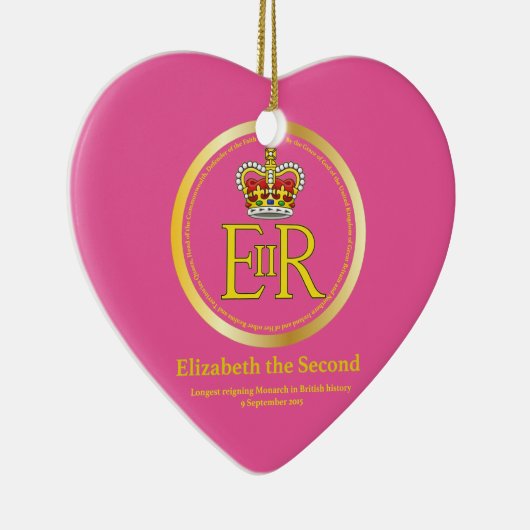 koningin Elizabeth II Reign Keramisch Ornament (Rechts)