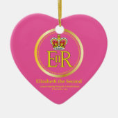 koningin Elizabeth II Reign Keramisch Ornament (Voorkant)