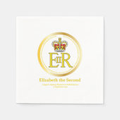 koningin Elizabeth II Reign Servetten (Voorkant)