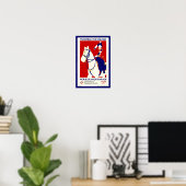 Koningin Elizabeth II Retro Trooping the Color art Poster (Thuiskantoor)