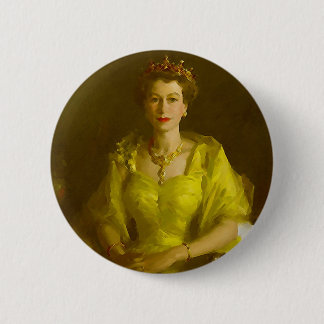 koningin Elizabeth II Ronde Button 5,7 Cm