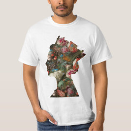 koningin Elizabeth II Silhouette Flowers T-shirt