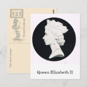 Koningin Elizabeth II, steunportret Briefkaart (Voorkant / Achterkant)