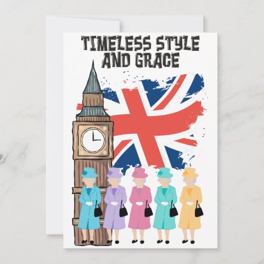 koningin Elizabeth II- Timeless Style en Grace Feestdagenkaart (Voorkant)