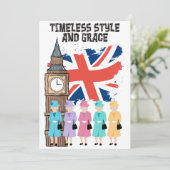 koningin Elizabeth II- Timeless Style en Grace Feestdagenkaart (Staand voorkant)