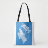 KONINGIN ELIZABETH II TOTE BAG (Voorkant)