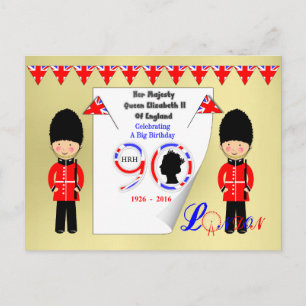 koningin Elizabeth II van Engeland 90e verjaardag Briefkaart