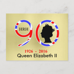 koningin Elizabeth II van Engeland 90e verjaardag Briefkaart