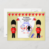 koningin Elizabeth II van Engeland 90th Birthday Briefkaart (Voorkant / Achterkant)