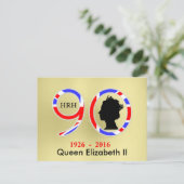 koningin Elizabeth II van Engeland 90th Birthday Briefkaart (Staand voorkant)