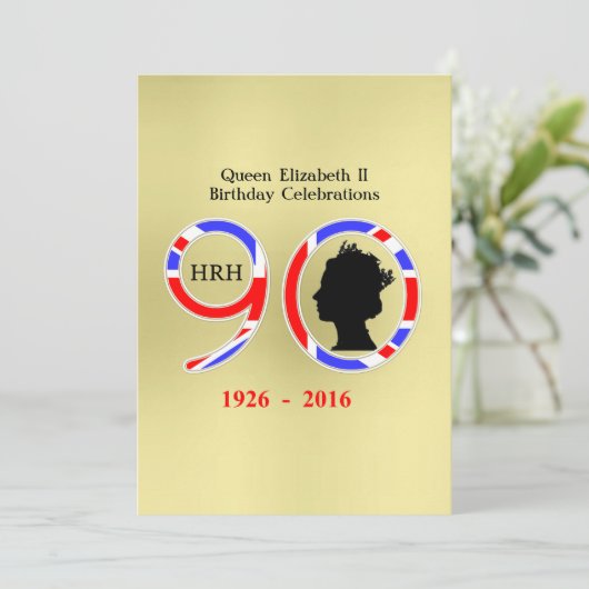 koningin Elizabeth II van Engeland 90th Birthday Kaart (Staand voorkant)