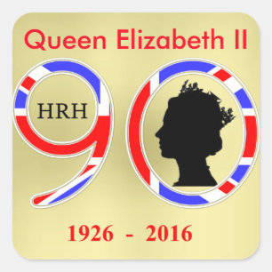 koningin Elizabeth II van Engeland 90th Birthday Vierkante Sticker