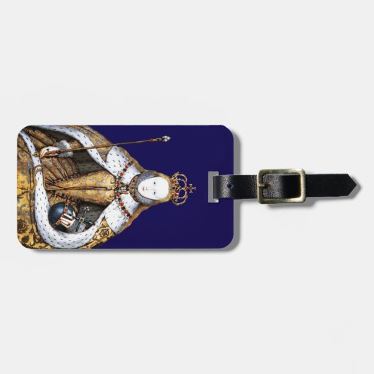 koningin Elizabeth of England Coronation Blue Bagagelabel (Voorkant horizontaal)