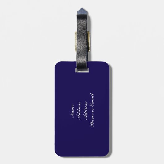 koningin Elizabeth of England Coronation Blue Bagagelabel (Achterkant verticaal)