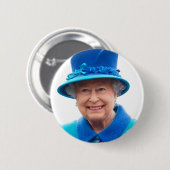 koningin Elizabeth of England Ronde Button 5,7 Cm (Voorkant /achterkant)