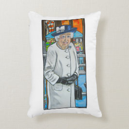 Koningin Elizabeth op Paddington Station Accent Kussen
