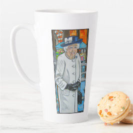 Koningin Elizabeth op Paddington Station Latte Mok