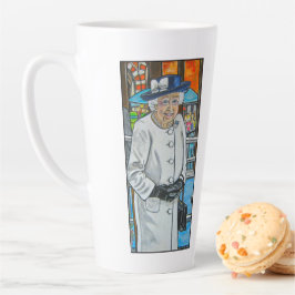 Koningin Elizabeth op Paddington Station Latte Mok
