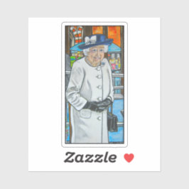 Koningin Elizabeth op Paddington Station Sticker