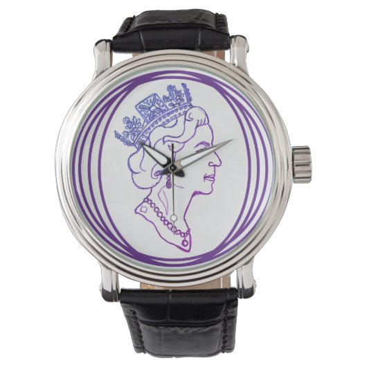 Koningin Elizabeth Profiel Horloge (Voorkant)