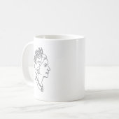 Koningin Elizabeth Profiel Koffiemok (Voorkant links)