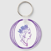 Koningin Elizabeth Profiel Sleutelhanger (Voorkant)