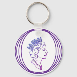 Koningin Elizabeth Profiel Sleutelhanger