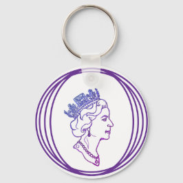Koningin Elizabeth Profiel Sleutelhanger