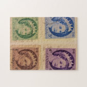 Koningin Elizabeth  Stamps Puzzle/Jigzaag Legpuzzel (Horizontaal)