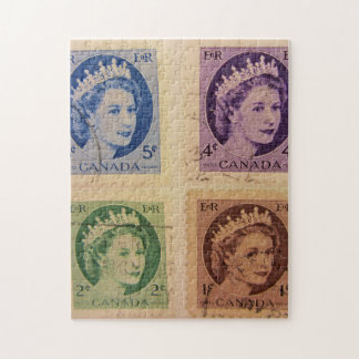 Koningin Elizabeth  Stamps Puzzle/Jigzaag Legpuzzel