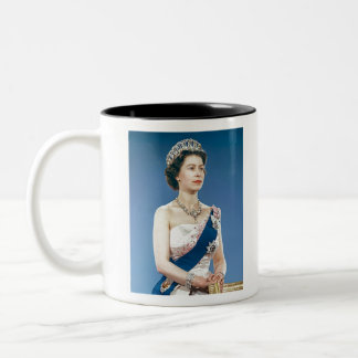 koningin elizabeth tweekleurige koffiemok