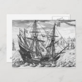 Koningin Elizabeth's Galleon Briefkaart (Voorkant / Achterkant)