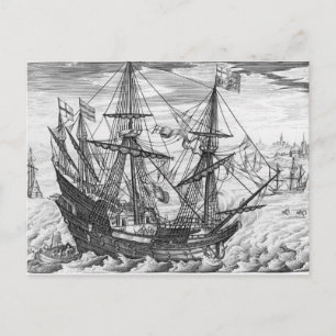 Koningin Elizabeth's Galleon Briefkaart