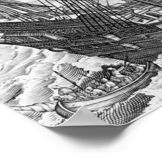 Koningin Elizabeth's Galleon Poster (Hoek)