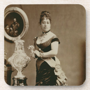 Koningin Emma (1836-85) (foto sepia) Drankjes Onderzetter