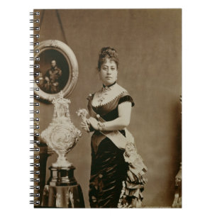 Koningin Emma (1836-85) (foto sepia) Notitieboek