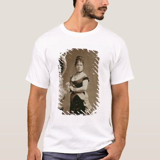 Koningin Emma (1836-85) (foto sepia) T-shirt (Voorkant)