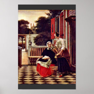 Koningin en dienstmeisje van Hooch Pieter de (best Poster
