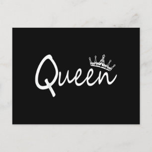 Koningin en Koning Kroon Bijpassend Paar Design vo Briefkaart