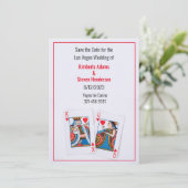 Koningin en koning van het hartenhuwelijk redden d kaart (Staand voorkant)