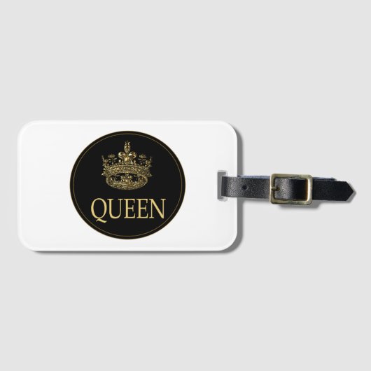 Koningin en KroonEmblem Bagagelabel (Voorkant (horizontaal))