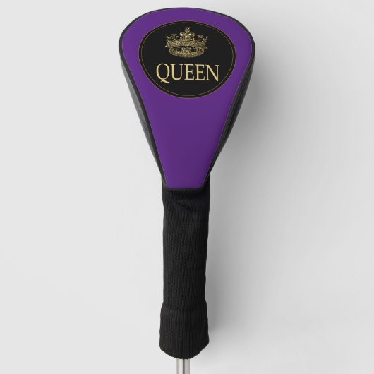 Koningin en KroonEmblem Golfheadcover (Voorkant)