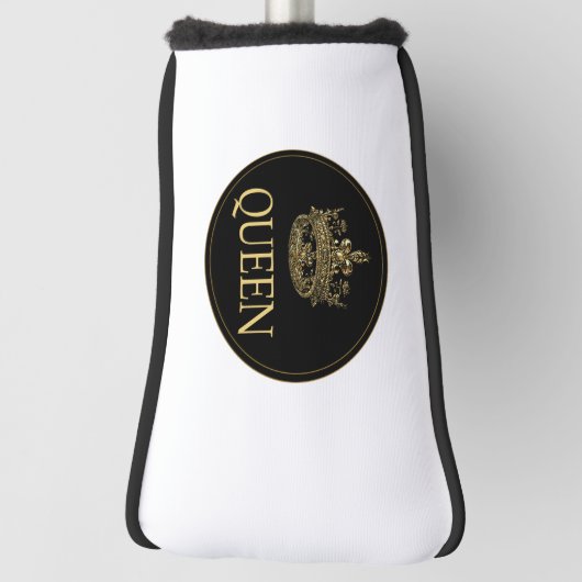 Koningin en KroonEmblem  Golfheadcover (Draai 90)