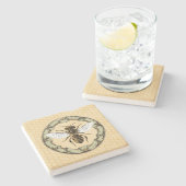 Koningin en  Lijst 1 Stenen Onderzetter (Zijkant)