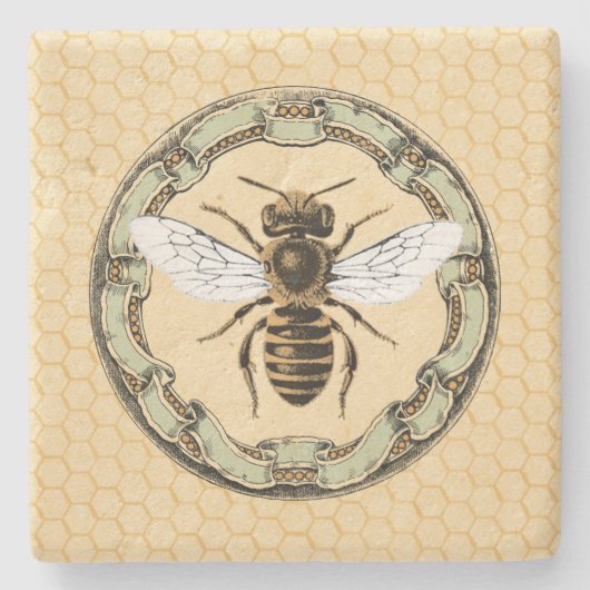 Koningin en  Lijst 1 Stenen Onderzetter (Voorkant)