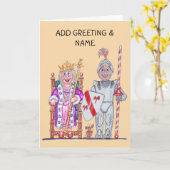 Koningin en Ridder  Kaart (Gele Bloem)