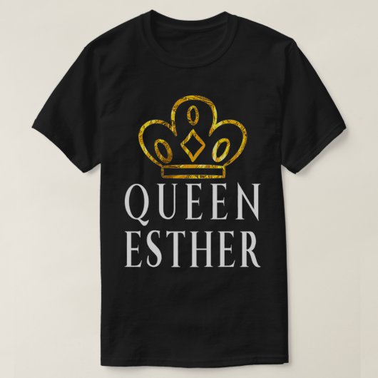 Koningin Esther Gouden Kroon Purim Kostuum Premium T-shirt (Design voorkant)