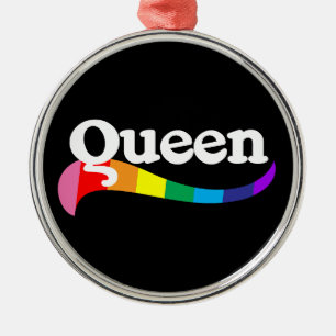 KONINGIN Fabulous Drag Titel Gay Gemeenschap Queer Metalen Ornament