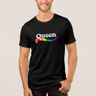KONINGIN Fabulous Drag Titel Gay Gemeenschap Queer Tri-Blend Shirt